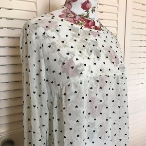 Blouse W/ Hearts